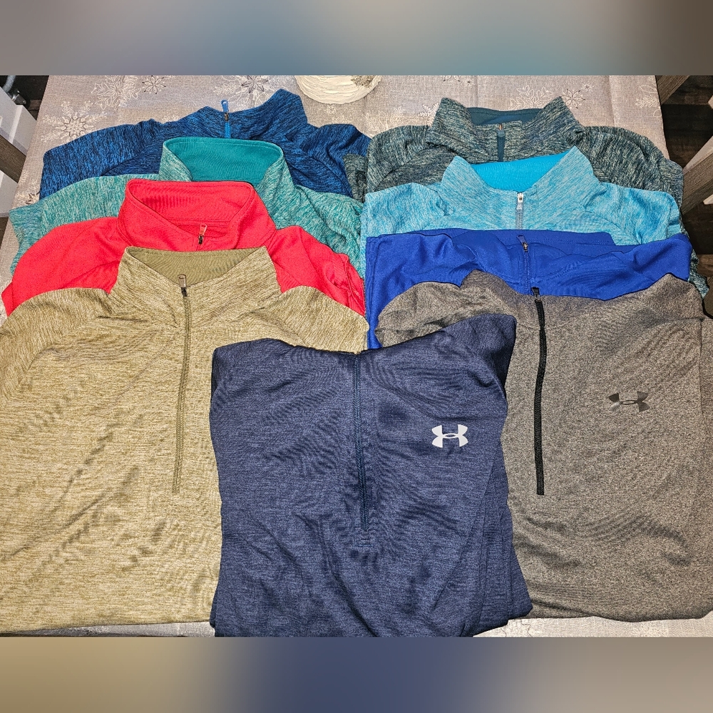 9 Under Armour quarter zip pullovers